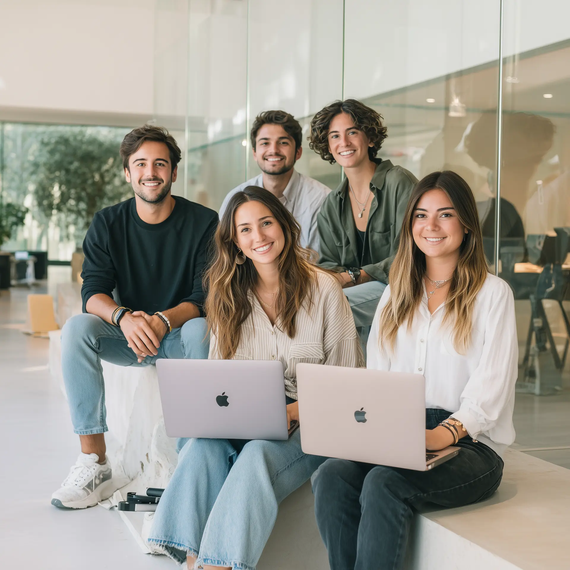 Remote team working together